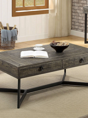 Craddock 2 Drawer Coffee Table Dark Oak - Mibasics