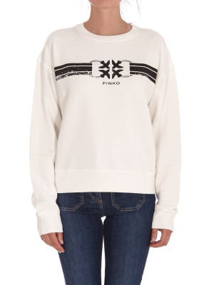 Pinko Logo Printed Crewneck Sweatshirt