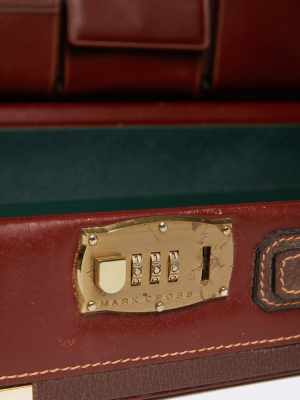 Vintage Leather Hard Sided Briefcase