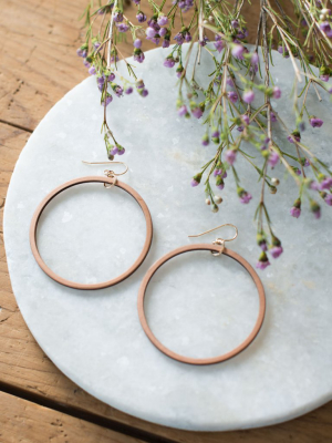 Wooden Loop Earrings