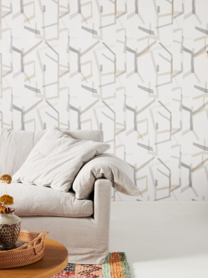 Geometric Linen Wallpaper