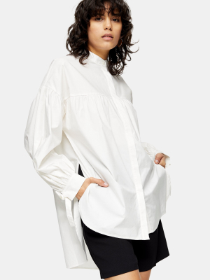 White Oversized Babydoll Shirt