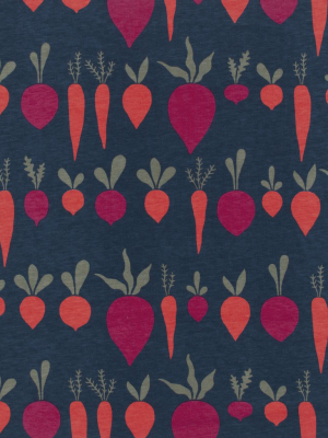 French Terry Blanket - Root Vegetables Night Sky