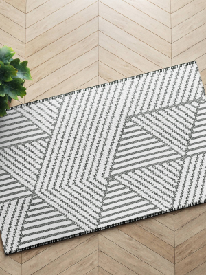 2'3"x3'9" Geo Accent Rug Gray - Project 62™