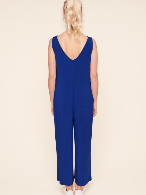 Mackenna Sleeveless Wide Leg Jersey Knit Jumpsuit