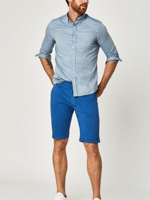 Jacob Shorts In Bright Cobalt Sateen Twill