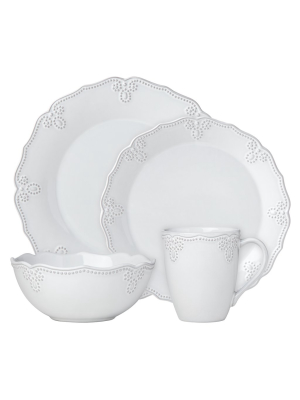 French Carved Scalloped 4-piece Place Setting