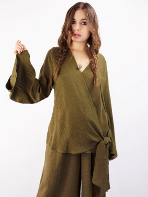 Hazel Top- Olive