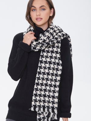 Houndstooth Tassel Scarf