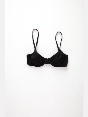 Signature Balconette Bra Cup Top - Black