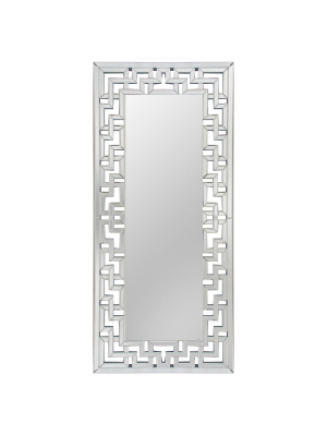 70" Athena Leaning Floor Mirror Silver - Abbyson Living