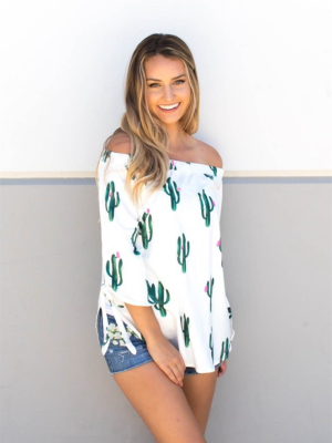 Cactus Off Shoulder Top