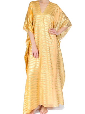 Metallic Ombre Tiger Lined Boubou Caftan