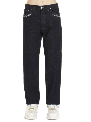 Maison Margiela Slashed Pocket Straight-cut Jeans