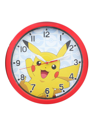 Accutime Watch Corp. Pokemon Pikachu 9.5 Inch Battery Operated Wall Clock