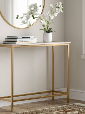 Greenwich Narrow Marble Top Console Brass - Threshold™