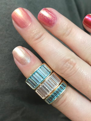 Topaz & Tourmaline Stacking Band