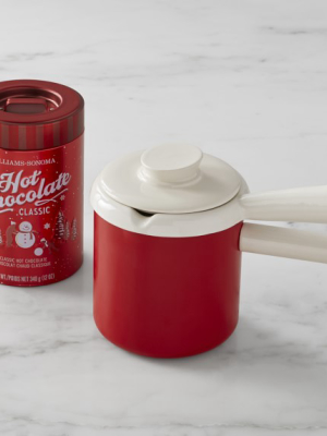 Hot Chocolate Pot With Ceramic Insert & Williams Sonoma Classic Hot Chocolate Set