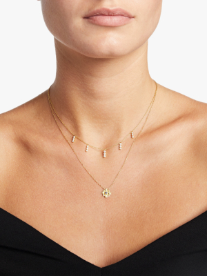 Tarakini Diamond Bar Necklace