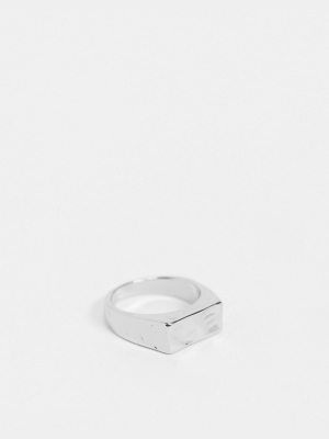 Weekday Jessica Signet Ring In Silver