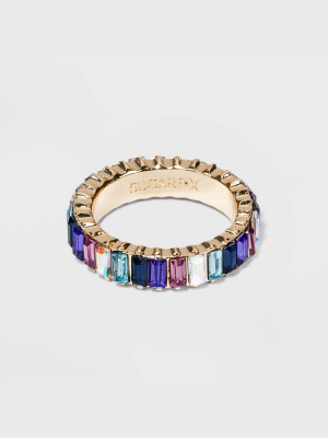 Sugarfix By Baublebar Baguette Blue Ombre Crystal Statement Ring