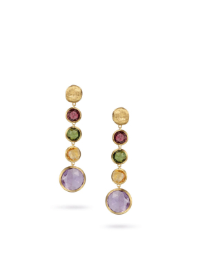 Marco Bicego® Jaipur Color Collection 18k Yellow Gold Mixed Gemstone Drop Earrings