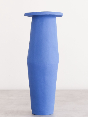 B Zippy Klein Blue Tall Saucer Vase