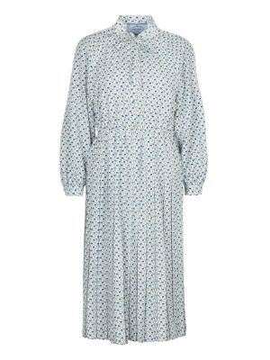 Prada Floral Printed Pleated Shirt Dress