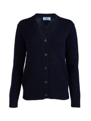 Prada V-neck Knitted Cardigan