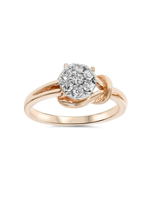 Pompeii3 1/4 Ct Diamond Promise Engagement Ring 14k Rose Gold