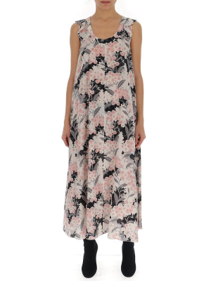 Red Valentino Floral Print Maxi Dress