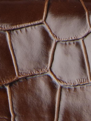 Miranda Nutella Croco Embossed Leather