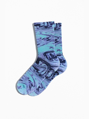 Marble Dyed Crew Sock
