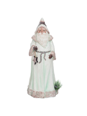 Transpac Mgo 22 In. White Christmas Rustic Glitter Santa