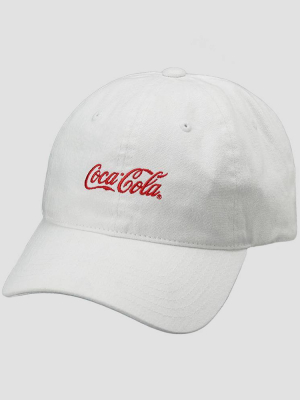 Women's Coco-cola Cotton Twill Baseball Hat - White