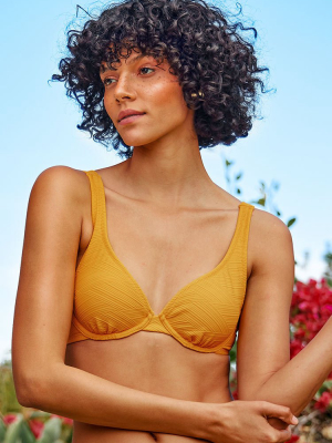 Textured Underwire Bikini Top