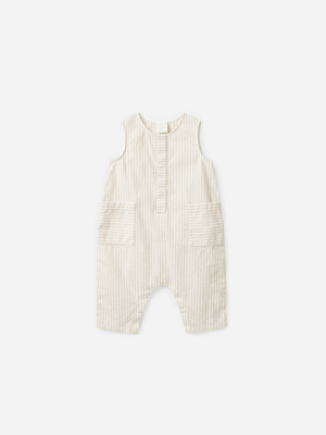 Cotton-linen Romper With Pockets