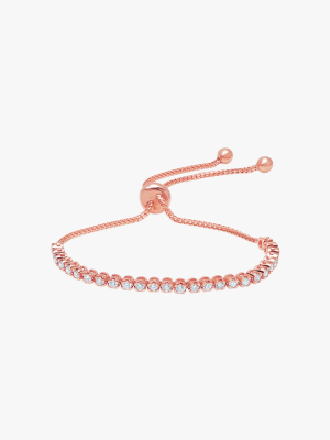 Rose Gold Diamond Bolo Bracelet