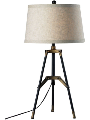 Langley Tripod Table Lamp Black/gold