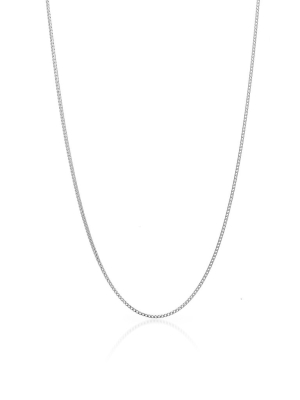 14kt White Gold 1mm Box Chain Necklace