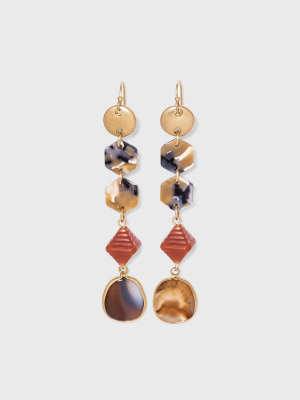 Semi-precious Linear Drop Earrings - Universal Thread™