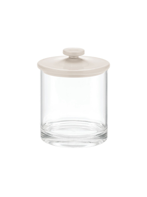 Mdesign Round Storage Apothecary Canister For Bathroom, 2 Pack