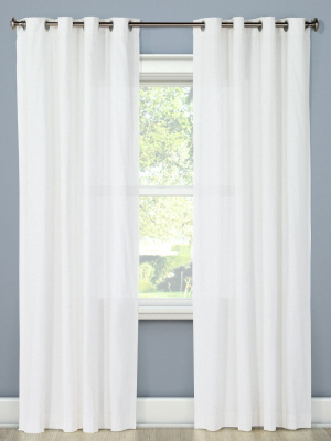 Natural Solid Light Filtering Curtain Panel - Threshold™