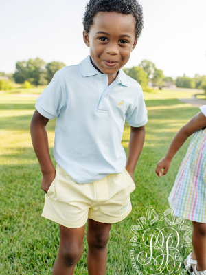 Sheffield Shorts - Bellport Butter Yellow With Buckhead Blue Stork