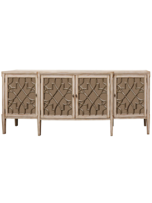 4 Door Console Table Natural - Stylecraft