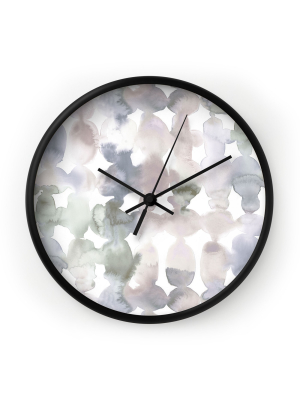 Jacqueline Maldonado Dye Ovals Muted Wall Clock - Deny Designs