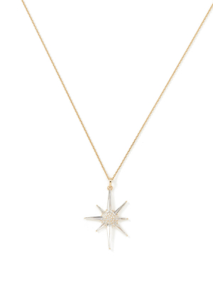 Astraea White Topaz Star Pendant Necklace