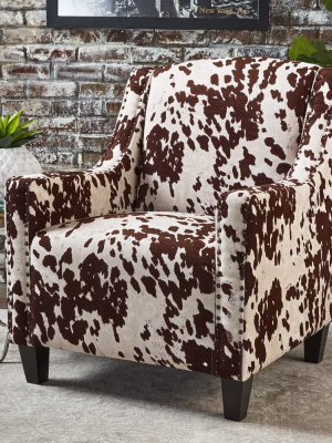 Elysabeth Studded New Velvet Club Chair - Brown - Christopher Knight Home