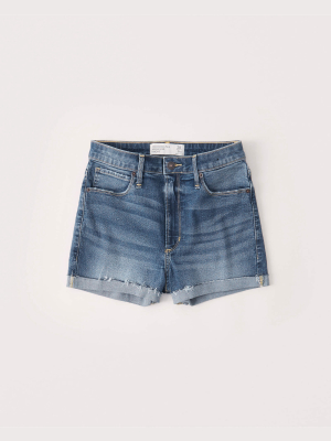 High Rise Denim Shorts