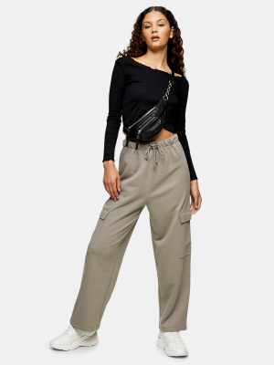 Taupe Slouch Utility Sweatpants